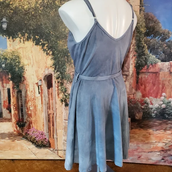 Grey Tidied spaghetti strap dress - Picture 4 of 4